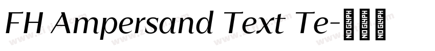 FH Ampersand Text Te字体转换